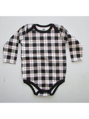 Black Plaid Long Sleeve Onesie - 24m - NEW